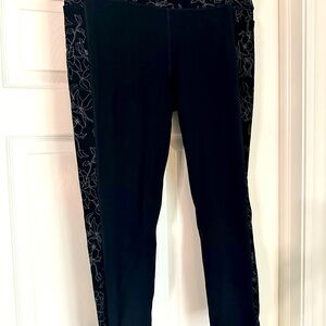 Skechers Go Walk High Waisted 7/8” Leggings Black & Floral XL
